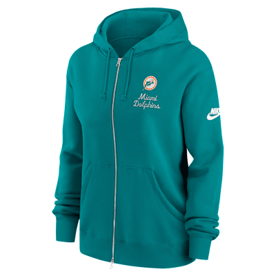 【NIKE】Miami Dolphins Men’s Nike Therma NFL PulloverHoodie mens-nike-heather-gray-miami-